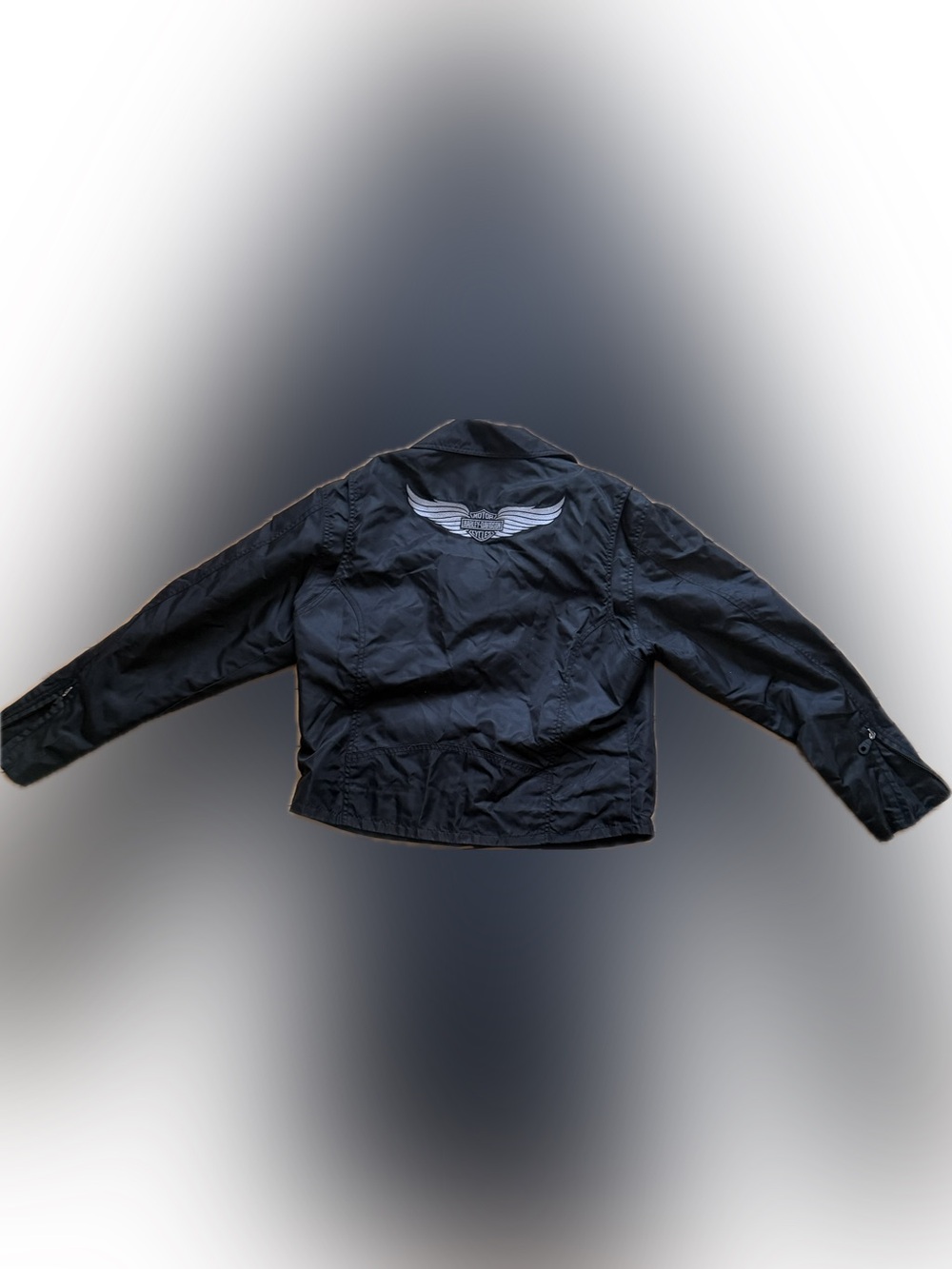 Harley-Davidson Black Women's Bomber Moto Jacket with Orange Lining - Picture 2 of 5